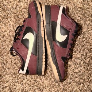 Nike Dunks- Burgundy, Black, White